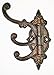 Aunt Chris' Products - Heavy Cast Iron - 3 - Swing Coat hook - Elegant Scroll Work Design - Victorian Style Wall Hung - Primitive Look - Small Swivel Wall Tree