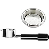 54mm Bottomless Portafilter, Naked Portafilter with Filter Basket Compatible with Breville Barista Express, Pro, Touch, Bambino Plus,Infuser and 54mm Machines