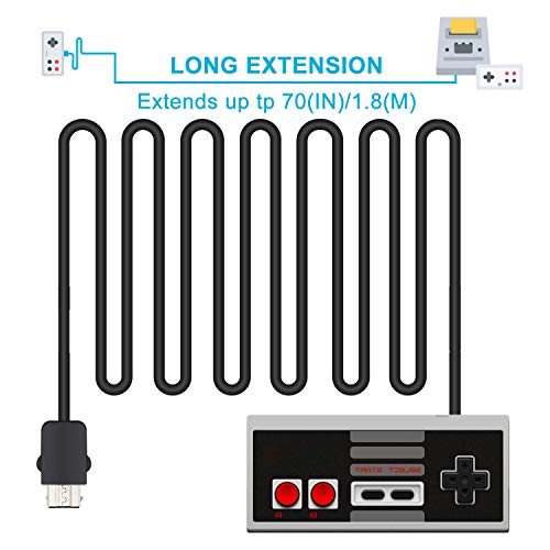 NES Classic Controller Nintendo Classic Mini Controller Game Pad 6ft Extend Link Extension Cable for Nintendo Mini NES Classic Edition Wired Joypad & Gamepads Controller with 1.8m Cable Model TRVL-5