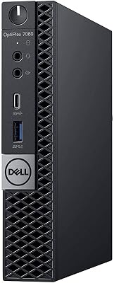 Dell Optiplex 7060 Micro MFF Desktop PC Intel i7-8700T 6-Cores 2.40GHz 32GB DDR4 New 1TB M.2 NVMe SSD WiFi BT HDMI New KB & Mouse Windows 11 Pro (Renewed)