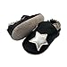 iEvolve Baby Shoes Baby Toddler Soft Sole Prewalker First Walker Crib Shoes Baby Moccasins (18-24 Months, Black Star)
