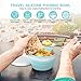 ATAZUA GBP Camping Collapsible Bowl, Travel Bowl with Lid, Silicone Folding Bowl Without BPA for Outdoor Camping, Picnic,Expansion into Food Storage Box, Leakproof and Environmental Protection，Blue…