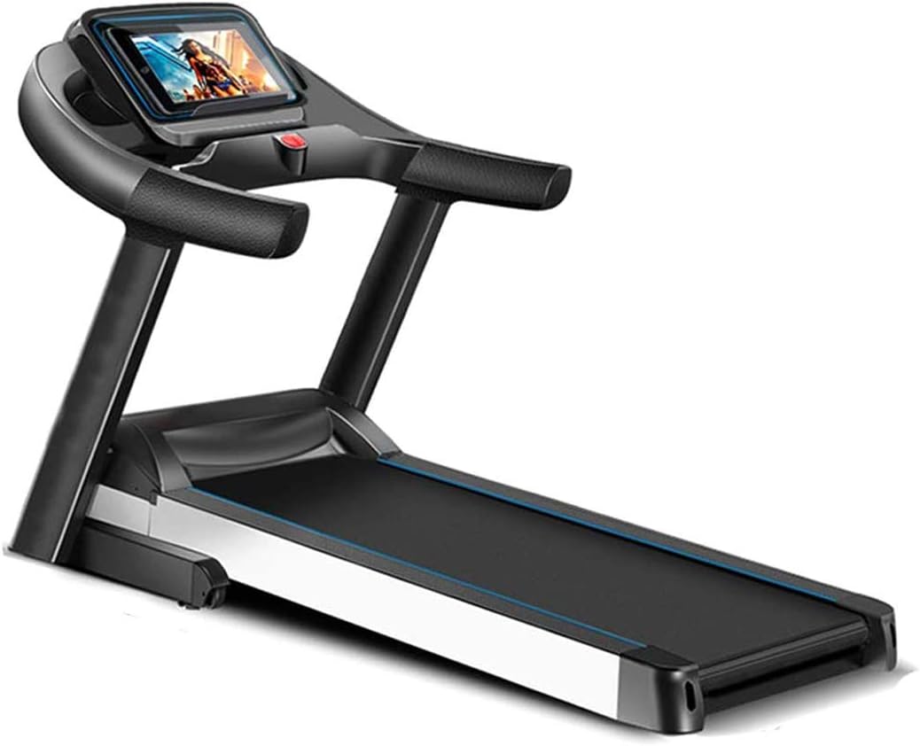 JXH Small Household Multi-Function Treadmill, Built-In Eye Protection HD Screen, with Ipad Bracket, Fully Folded Covering 0.2㎡,Powerful 3.5HP Motor,Maximum Load 130KG,