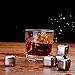 ROSIMO Whiskey Stones Stainless Steel Reusable Ice Cubes Chilling Rocks Wine Chillers with Freezing Storage Tray and Tongs for Whiskey Wine Beer Soda Drinks, Pack of 8