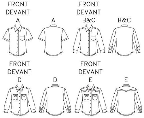 McCall's Patterns M6044 Men's Shirts, Size XN (X-XXL-XXXL), White