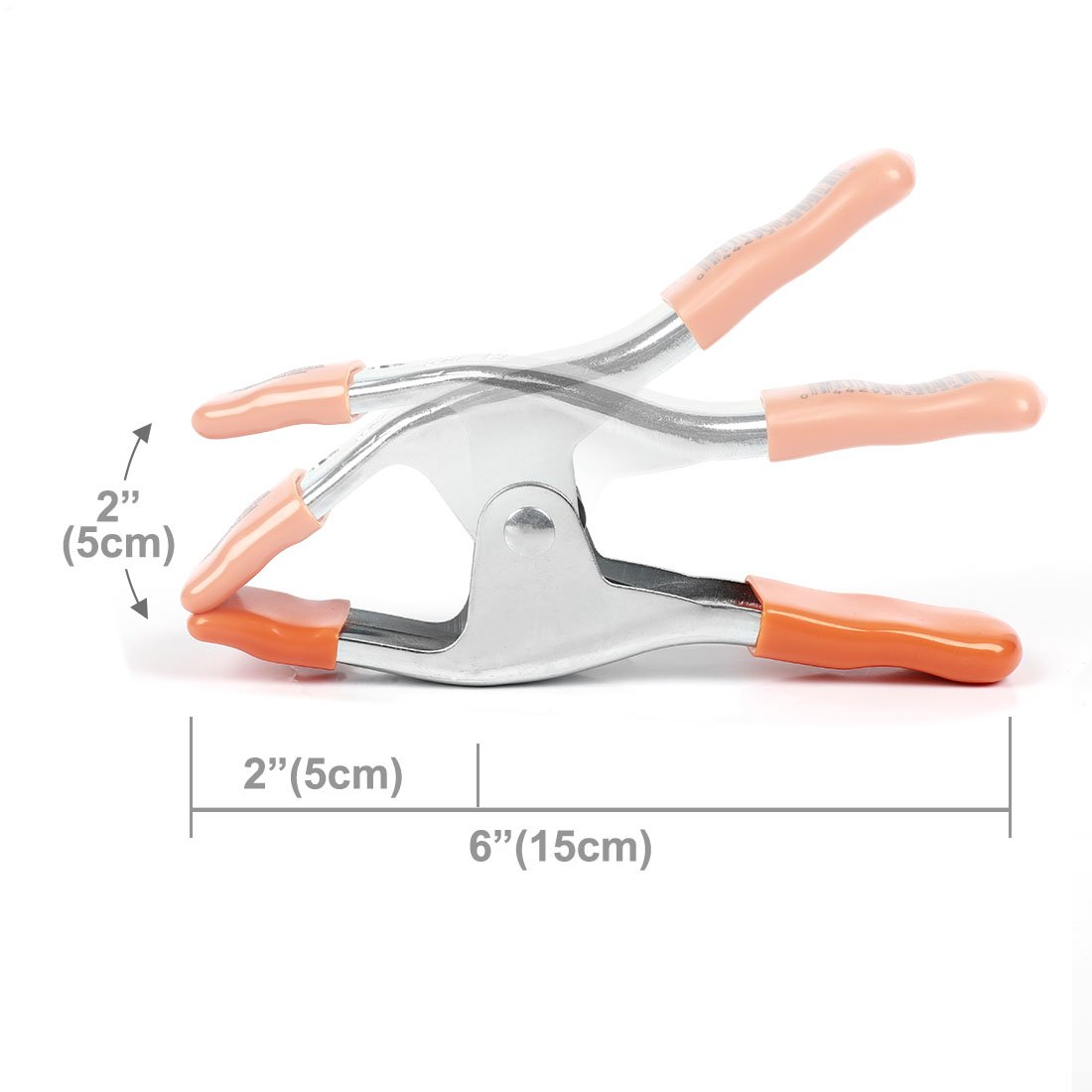 PONY Heavy Duty Metal Spring Clamps Set 2inch, 1inch Jaw Open, with