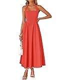 ZESICA Women's Summer Sleeveless Halter Midi Dress
