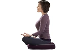 Yogibo Round Cushion Seat Pillow for Meditation, Floor Seating for Adults, Comfy Tatami Style Seat, Microbead Filling, Removable Washable Cover, Purple