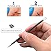 Blackhead Extractor- Aooeou Blackhead Remover Curved Blackhead Tweezers Pimple Extractor with Instructions for Acne Comedone Whitehead Blemish Zit Removal Tool Kit Red
