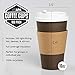 Ilyapa 100 Pack - 16 oz To Go Coffee Cups with Sleeves, Lids & Stirrers - Disposable & Recyclable Brown Paper Travel Coffee Cups