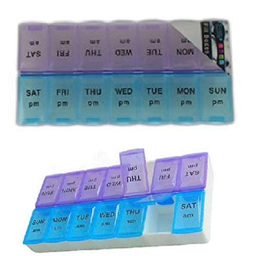 Coloured Weekly Pill Boxes Organiser Storage Containers Amazon.co.uk