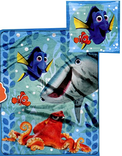 Disney Finding Dory Micro Raschel Throw Blanket and Pillow Set