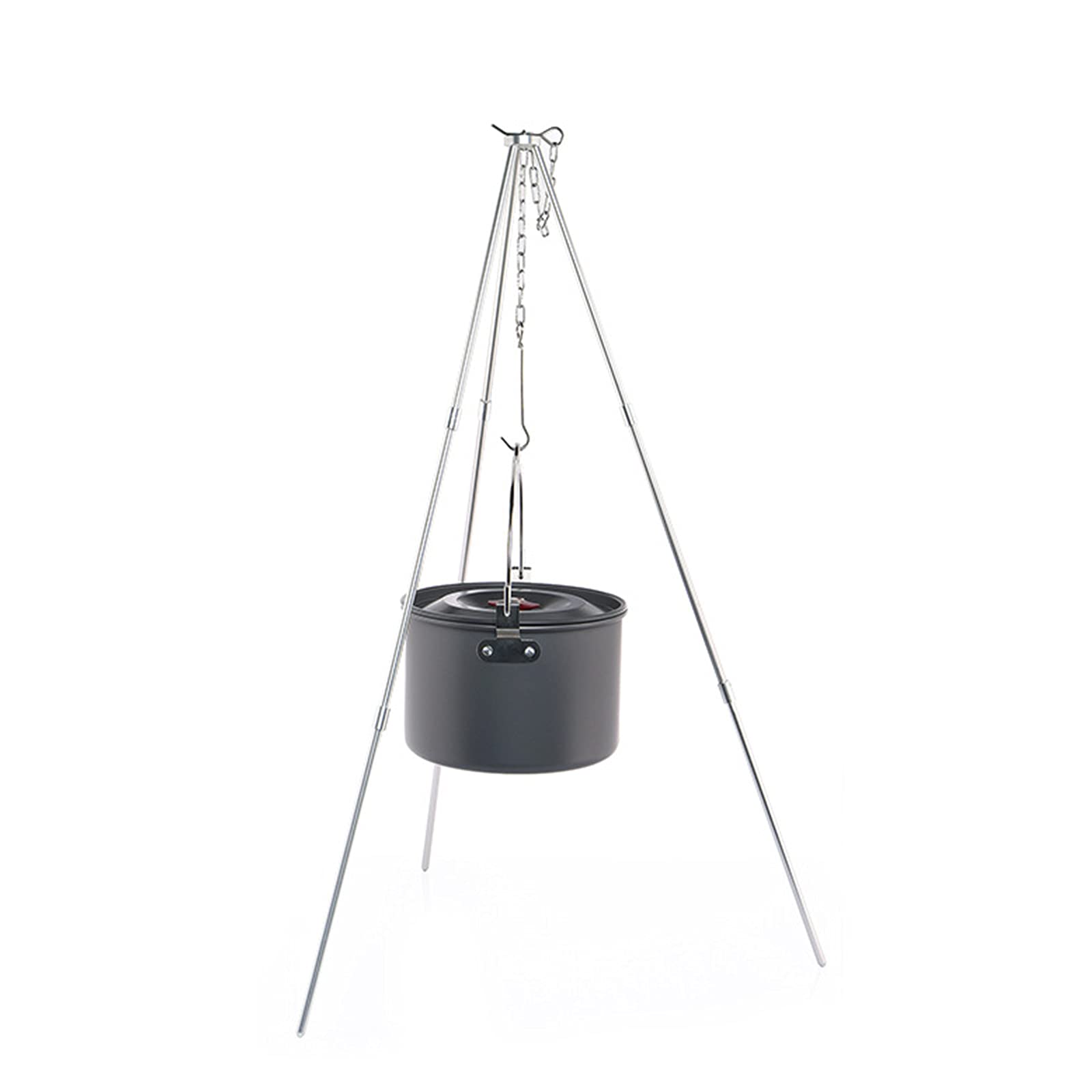 Tripod Barbecue Accessories, Outdoor Camping Tripod, Portable Pot Holder, Aluminium Cookware for Hanging, Camping Cooking Gear