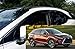 VXMOTOR Smoke Tinted Window Visor Rain Guard Defector 2016 2017 UP Lexus RX 350 / RX450h w/Chrome Trim