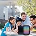 Bluetooth Speakers, YEONPHOM Super Bass Wireless Portable Outdoor Stereo Speaker with LED Colorful Light Build-in Mic Hands-Free Compatible with iPhone,iPad,iPod,Android Smart-phone,Latops(Black)