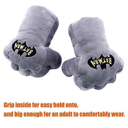 Batman Gloves Plush Gauntlets Hands Soft Boxing Fists, DC