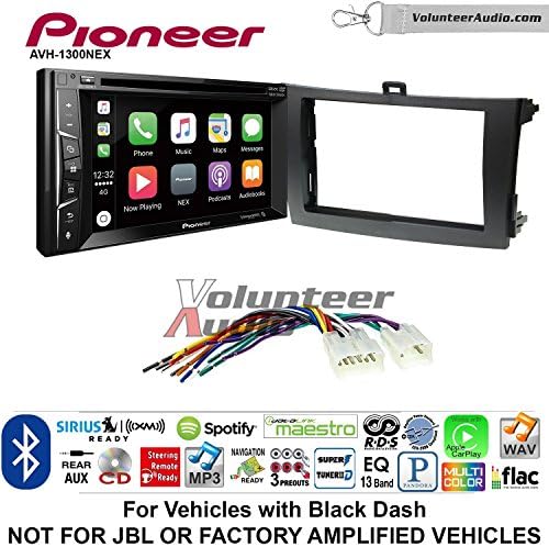 Pioneer AVH-1300NEX Double Din Radio Install Kit with Apple Carplay Bluetooth USB/AUX Fits 2009-2013 Non Amplified Toyota Corolla