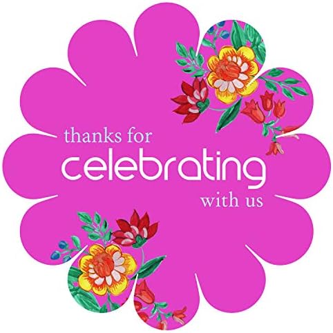 Thanks for Celebrating with us Stickers Seals Labels Stamping 2" Round Sticker - Pack of 1000, Violet