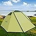 Campla Tent for Camping Outdoors,Backpacking Tents with LED Fit 2 3 Person 3 Season Lightweight Waterproof Tent for Family Mountaineering Hiking Traveling Easy Set-Up with Carrying Bag Green
