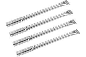 YIHAM KB815 Gas BBQ Pipe Tube Burner Replacement, Grill Parts for Nexgrill 720-0432, Kitchenaid 720-0745, 720-0733A, Jenn Air, Kirkland, Members Mark 720-0584, Perfect Flame, 16 15/16 inch, Set of 4