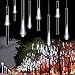 Paragala Meteor Shower Rain Lights, 30cm 8 Tubes Snow Falling Rain Drop Light Cascading Lights for Christmas Wedding Party Xmas Tree Indoor Outdoor Patio Decoration (UL Listed Plug)
