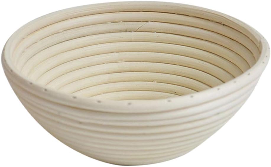 Rattan Proofing Bread Basket,Banneton Brotform Sourdough Proving Basket,Baking Bowl Dough Rising Starter Jar with Linen Liner for Home Baking