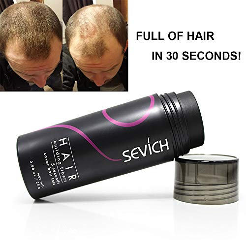 Economy Keratin Hair Building Fibers Instantly Thickens Thinning or Balding Hair for Men and Women - Natural Hair Loss Concealer 0.87oz (Medium Brown) - Thumbnail 2