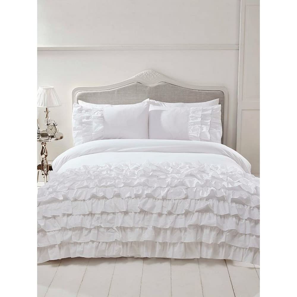 Rapport Flamenco Duvet Set, single, White