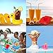 Angela&Alex Inflatable Drink Holders 15 PCS Drink Floats Beverage Cup Coasters for Pool Beach Party Supplies Favors Kids Bath Toys Swan Crab Pineapple Palm Tree Watermelon Rabbit Hot Tub Accessories