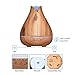 Aromatherapy Essential Oil Diffuser 530ml Cool Mist Ultrasonic Fragrance Scent Air Humidifier Wood Grain 18 Hours Aroma Diffuser with 7 Color Auto Shut Off for Home/Bedroom/Office, Valentines Gift