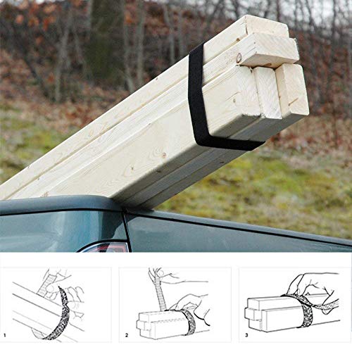 1/2 inch Hook Loop Cable Tie Fasten One Wrap Cord Tape Double Side Nylon Power Cord Management Wire Organizer Straps Reusable Self Gripping 20 Feet 1 Roll (Black) - Thumbnail 2