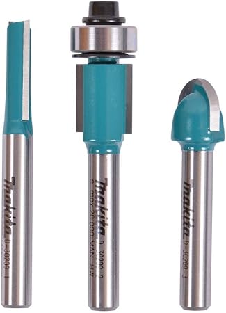 Makita Router Bit Set, 3 Piece, Of 
