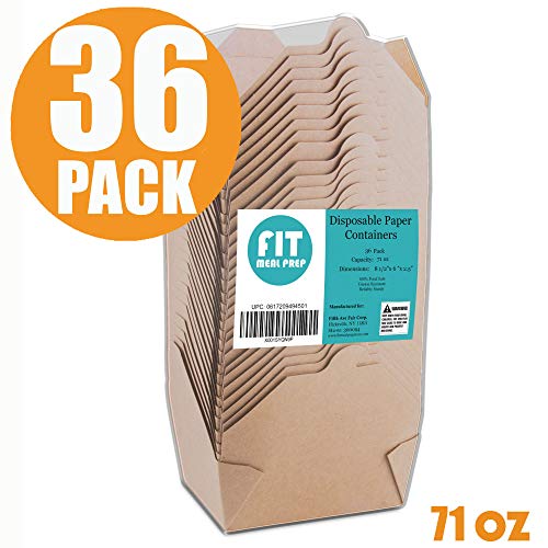 2 Disposable+Containers+Microwaveble+Folding+Natural