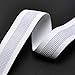 Non Slip Gripper Elastic Gripper Ribbon Trim for bike shorts, cuffs of skiwear, underwear, 1 Inch by 2 yards, White, SP-2043