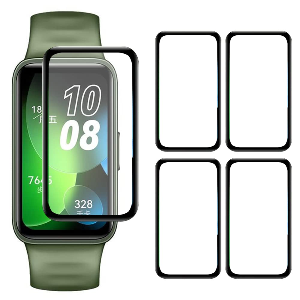 Akancy [4 Pieces Screen Protector Compatible with Huawei Band 8, Anti-Scratch, Bubble Free,Sensitive Touch,Easy Application,Frosted Film,Full Coverage(Without Glass)