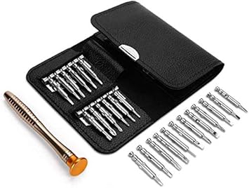 Volo 25 in 1 Precision Screwdriver Set Multi Pocket Repair Tool Kit for laptop/mobile phones/spectacles/watch.(Color : Black)