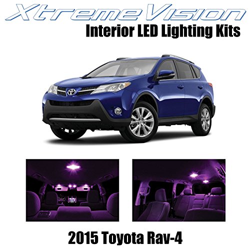 XtremeVision Toyota Rav4 2015+ (8 Pieces) Pink Premium Interior LED Kit Package + Installation Tool