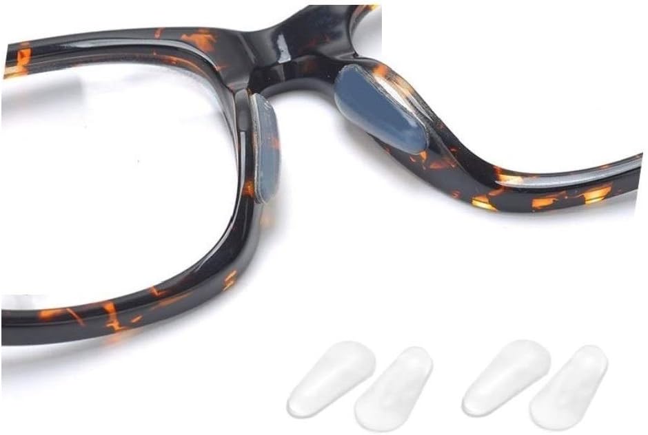 AM Landen 10 Pairs 1.8mm Transparent Anti Skid Tear Drop Silicone Nose Pads Eyeglass Nose Pad