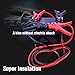 NoOne Jumper Cables, 4 Gauge 18 Feet LED Light Booster Cables with Digital Voltmeter & Alarm Signal Reverse Hookup
