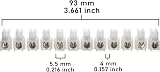 AUKENIEN 3A Electrical Terminal Blocks 12 Way White 400V Pack of 4 view 2