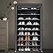 Blissun 10 Tiers Shoe Rack Shoe Storage Organizer Cabinet Tower with Non-Woven Fabric Cover (Grey)