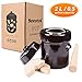 Seeutek Fermentation Crock Jar 2 Liter / 0.5 Gallon - Stoneware Pot for Fermenting, Pickling Kimchi, Pickles, Vegetables, Kombucha - Glazed Fermenter with Stone Weights, Lid & Pickle Tamper
