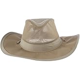 Dorfman Pacific Co. Men's 6 Piece Suplex Pinch Front Safari Hat, Khaki, X-Large
