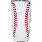 JIU HONG CHAO Baseball Tumbler Cup 20OZ Sports Travel Coffee Mug with Lid Insulated Water Cup Stainless Steel Tumblers Baseball Gifts for Basebal/softball Team Coaches Women Men