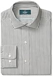 Buttoned Down Men's Classic Fit Spread-Collar Non-Iron Dress Shirt, black Bengal Stripe, 16.5