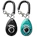HoAoOo Pet Training Clicker with Wrist Strap - Dog Training Clickers (New Black + Blue) primary