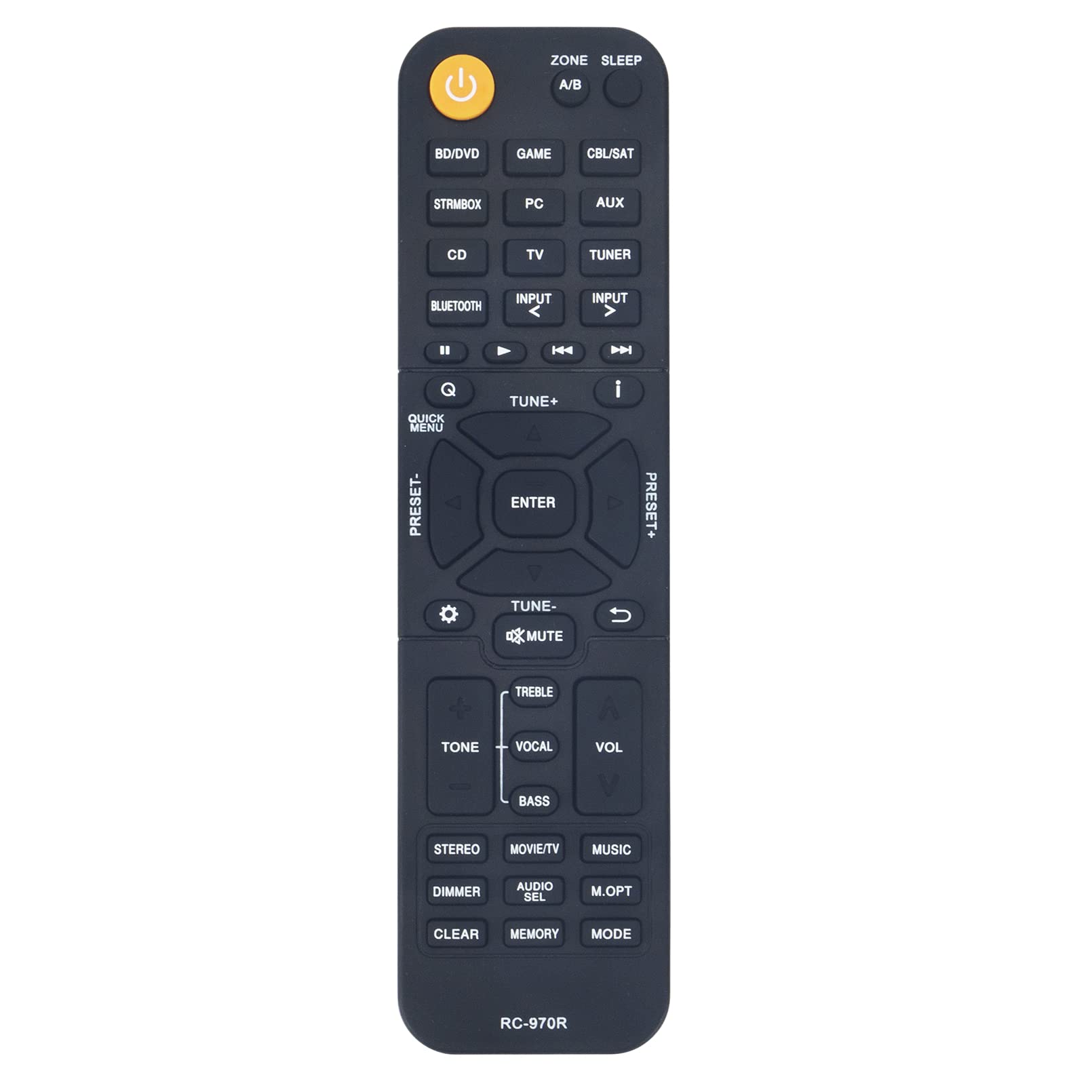New RC-970R Replace Remote Control - VINABTY RC970R AV Remote Control Replacement Compatible for ONKYO TX-SR393 TX-SR494 HT-R398 HT-S3910 RC-970R RC970R RC 970R AV Receiver Remote Controller