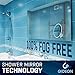 Gideon Fogless Shower Mirror with Powerful Suction-Cup Mounting Base - 7 Inch Diam., 360 Degree Rotating for Optimal View Position - For Shaving, Hairstyling and Makeup Application [UPGRADED VERSION]