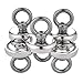 Magnetic Hooks with Eyebolt,Strong Neodymium Magnets Powerful 75 LB Pulling Force Each Rare Earth Magnet with Stainless Steel Countersunk Hole 1.26 INCH（32mm）Dia Pack of 10
