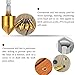 Countersink Drill Bits Center Punch Tool Sets, Sibaok 1 Pcs Brass Automatic Punch, 6 Pcs Hex Shank Five-blade Chamfering Drill Bit High Carbon Steel Titanium Plated for Wood DIY, 6/8/9/12/16/19mm